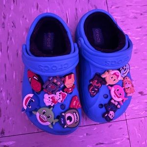 Blue crock comes with charms